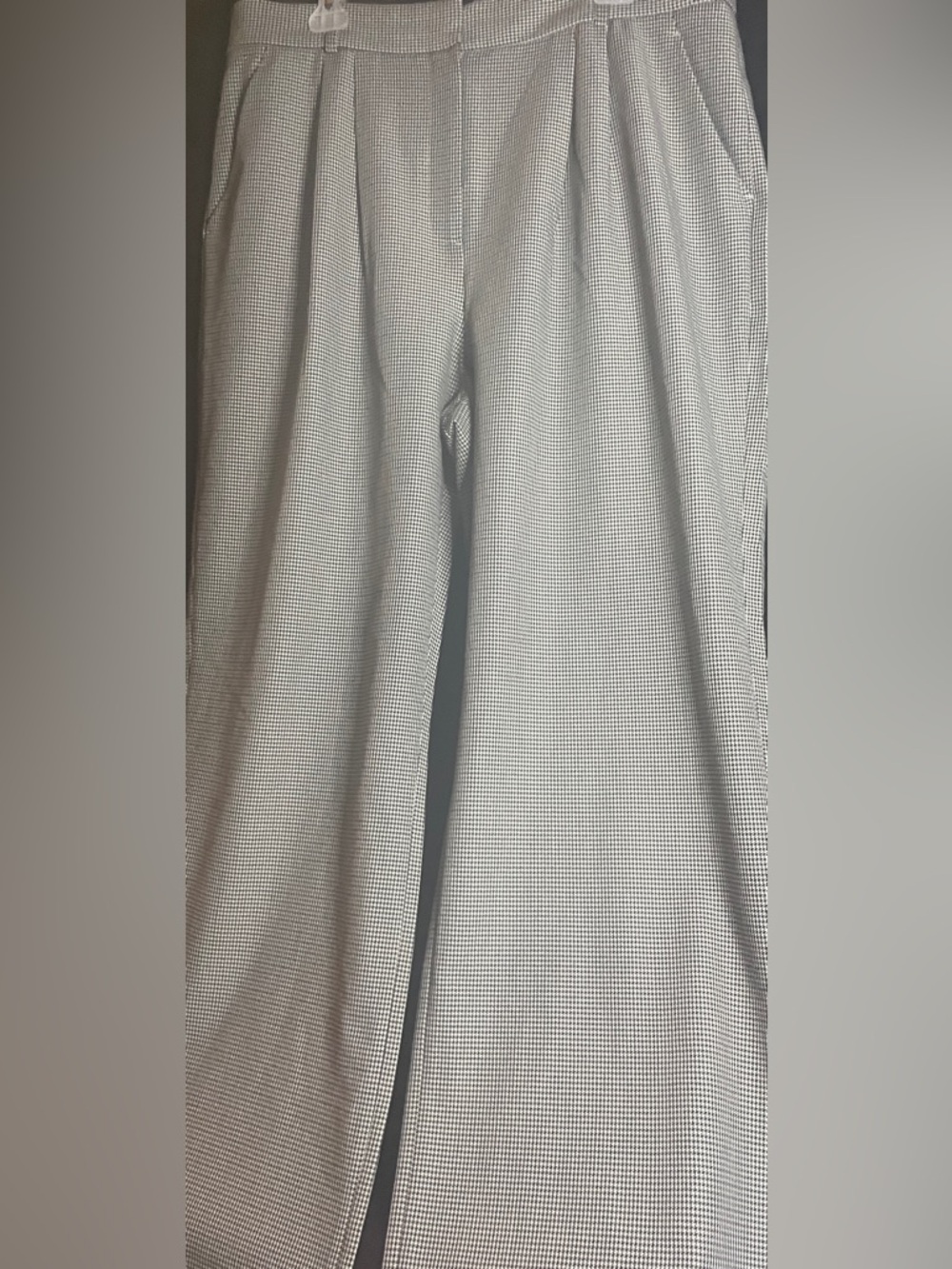 Abercrombie & Fitch Black, Tan Houndstooth Trousers 18L